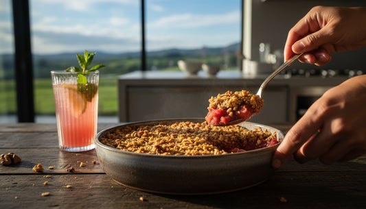 Ginger and Rhubarb Crumble Recipe: A Warm Kiwi Classic Made with Love