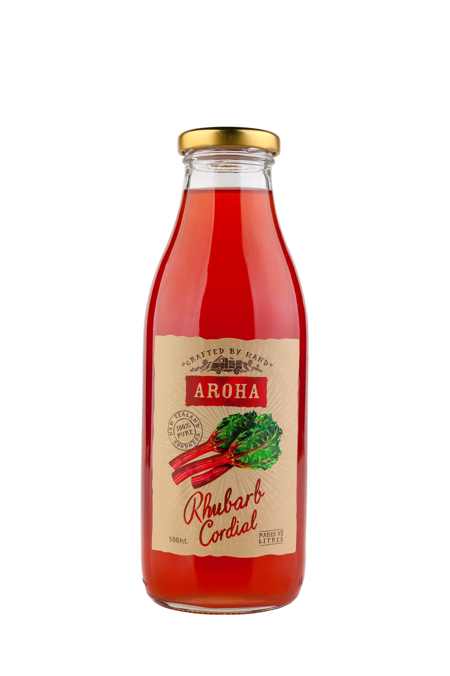 Aroha Rhubarb Cordial 8 x 500ml